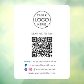 QR Code Pay | Venmo Paypal Betalingsbedrijfslogo Raamsticker (Vel 3)