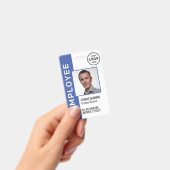 QR-code Periwinkle Corporate Logo Photo Medewerker Badge (Handheld)