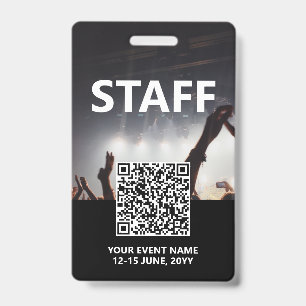 Qr Code Personeel Badge Aangepaste evenementtoegan