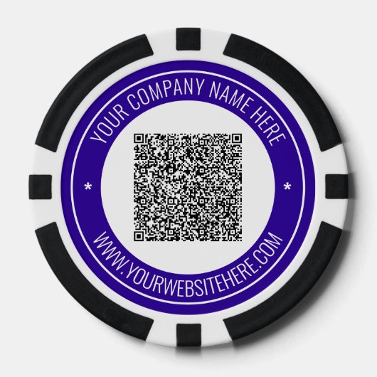 QR Code personnalisé et texte sur vos jetons de po (Recto)