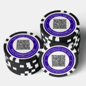 QR Code personnalisé et texte sur vos jetons de po (Empiler)