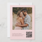 QR Code Petals & Prosecco Foto Vrijgezellenfeest Kaart (Achterkant)