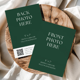 QR Code Photo Card for Vellum Wedding Invitations Kaart