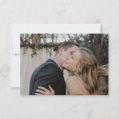 QR code photo élégante réponse mariage RSVP carte (Dos)