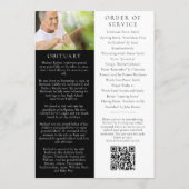 QR Code Photo Memorial Service Programme Programma (Achterkant)