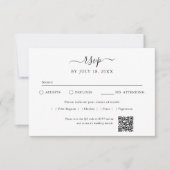 QR Code Photo Off White RSVP (Devant)