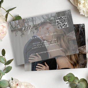 QR code photo RSVP élégant mariage RSVP carte RSVP