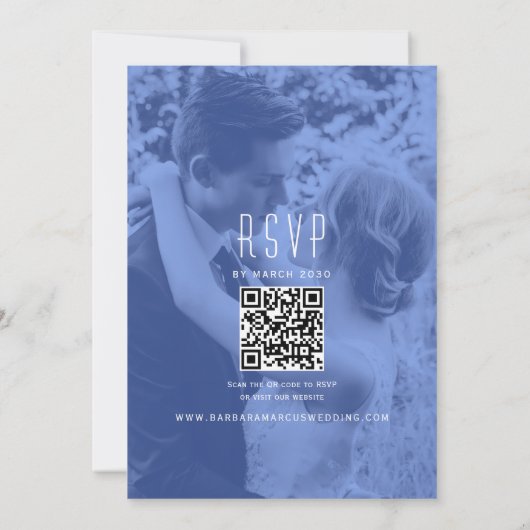 QR Code Photo Wedding Kaart (Achterkant)