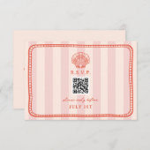 QR Code Pink Strike Shell Mariage QR RSVP (Devant / Derrière)