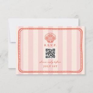 QR Code Pink Strike Shell Mariage QR RSVP