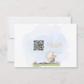 QR Code Pooh Beer Shower RSVP Bedankkaart (Achterkant)
