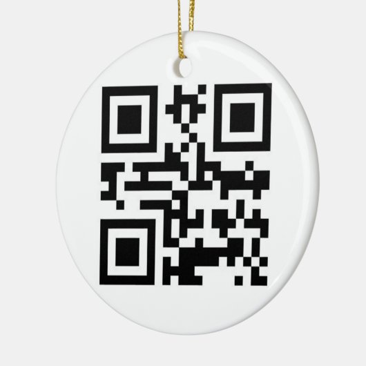 QR-code - Prettige feestdagen! Keramisch Ornament (Links)