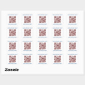 QR Code product informatie sjabloon Vierkante Sticker (Vel)