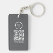 QR Code Professional business logo modern simple Sleutelhanger (achterkant)