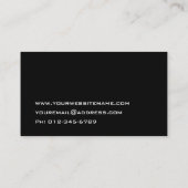 QR Code Professional Carte de visite noir moderne (Dos)