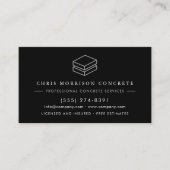 QR Code Professional Concrete Cement Contractor Visitekaartje (Voorkant)