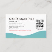QR Code Professional Maid & House Cleaning Service Visitekaartje (Achterkant)