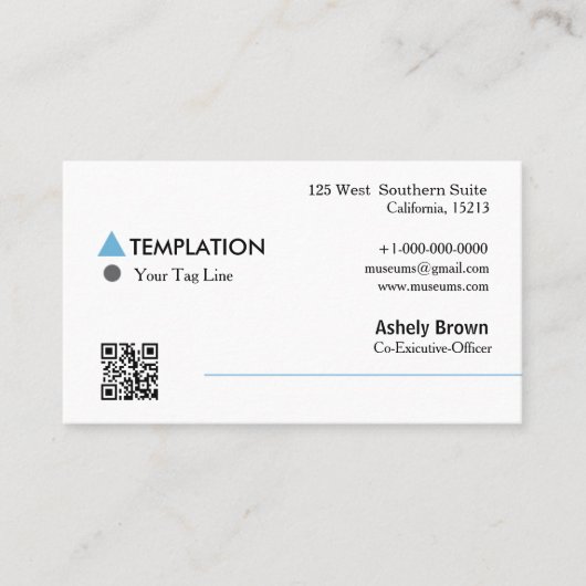 QR Code Professional Modern Visitekaartje (Voorkant)