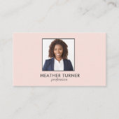 QR CODE Professional SQUARE Headshot Fotoroze Visitekaartje (Voorkant)