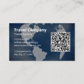 QR Code Professioneel Reisbureau Visitekaartje (Voorkant)