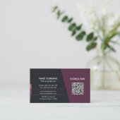 QR code professioneel visitekaartje met Logo (Staand voorkant)