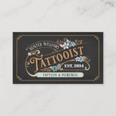 QR Code Professioneel Zwart  Tattoo Artiest Visitekaartje (Voorkant)