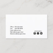 QR-code, professionele, minimalistische sociale me Visitekaartje (Achterkant)