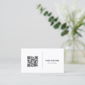 QR-code, professionele, minimalistische sociale me Visitekaartje (Staand voorkant)