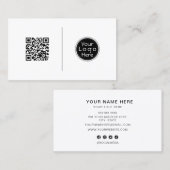 QR-code, professionele, minimalistische sociale me Visitekaartje (Voorkant / Achterkant)
