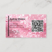 QR Code Professionele Nail Technician Sjablonen Visitekaartje (Voorkant)