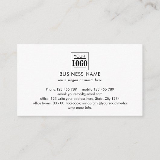 QR code professionele netwerkagent  Visitekaartje (Achterkant)