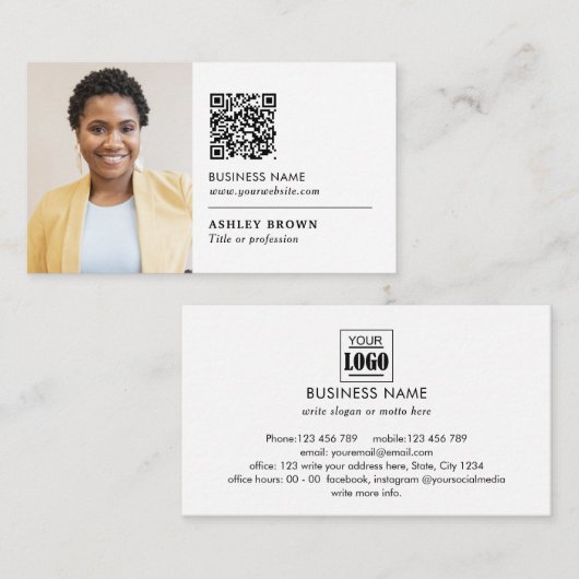QR code professionele netwerkagent  Visitekaartje (Voorkant / Achterkant)