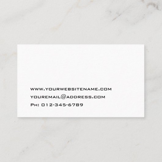 QR Code Professionnel Carte de visite blanc modern (Dos)