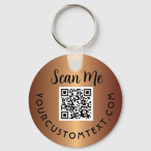 QR-code Promotie Gold-Sleutelhanger voor zakelij Sleutelhanger
