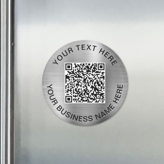 QR-code Promotie Zilver Magneet