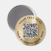 QR-code Promotioneel goud Magneet (Voorkant / Achterkant)