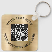 QR-code Promotioneel goud Sleutelhanger (Achterkant)