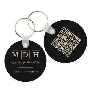 QR-code promotionele bedrijfsnaam Sleutelhanger