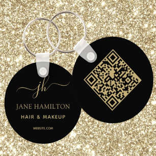 QR-code promotionele bedrijfsnaam Sleutelhanger