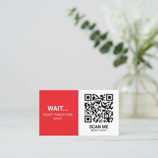QR-code: promotionele toevoeging Visitekaartje (Staand voorkant)