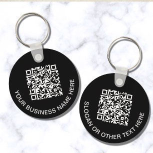 QR-code promotionele zwart Sleutelhanger