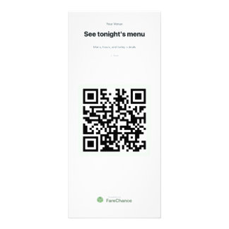 QR-code-rackkaart voor restaurants en hotels, Klan Reclamekaart