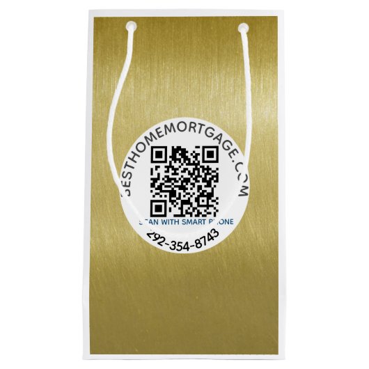 QR Code Realtor Mortgage Company Klein Cadeauzakje (Voorkant)