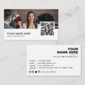 QR-code reisagent Visitekaartje (Voorkant / Achterkant)