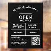 QR-code restaurant salon bedrijf openingstijden de Raamsticker (Vel 2)