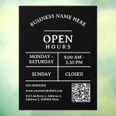 QR-code restaurant salon bedrijf openingstijden de Raamsticker (Vel 3)