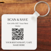 QR Code Restaurant Sleutelhanger Scan & Bewaar (Achterkant)