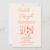 QR Code Retro Hand getekend Heldere Kleurrijke Huw Kaart (Voorkant)