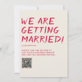 QR Code Retro Handgeschreven Kleurrijke Moderne Hu Kaart (Achterkant)