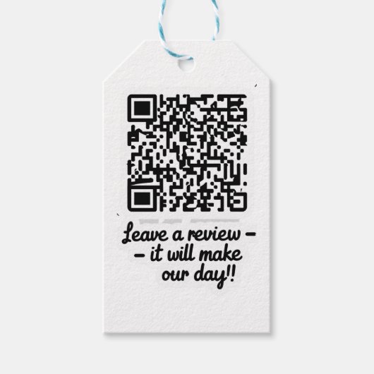 QR-code review cadeaukaart Cadeaulabel (Voorkant)
